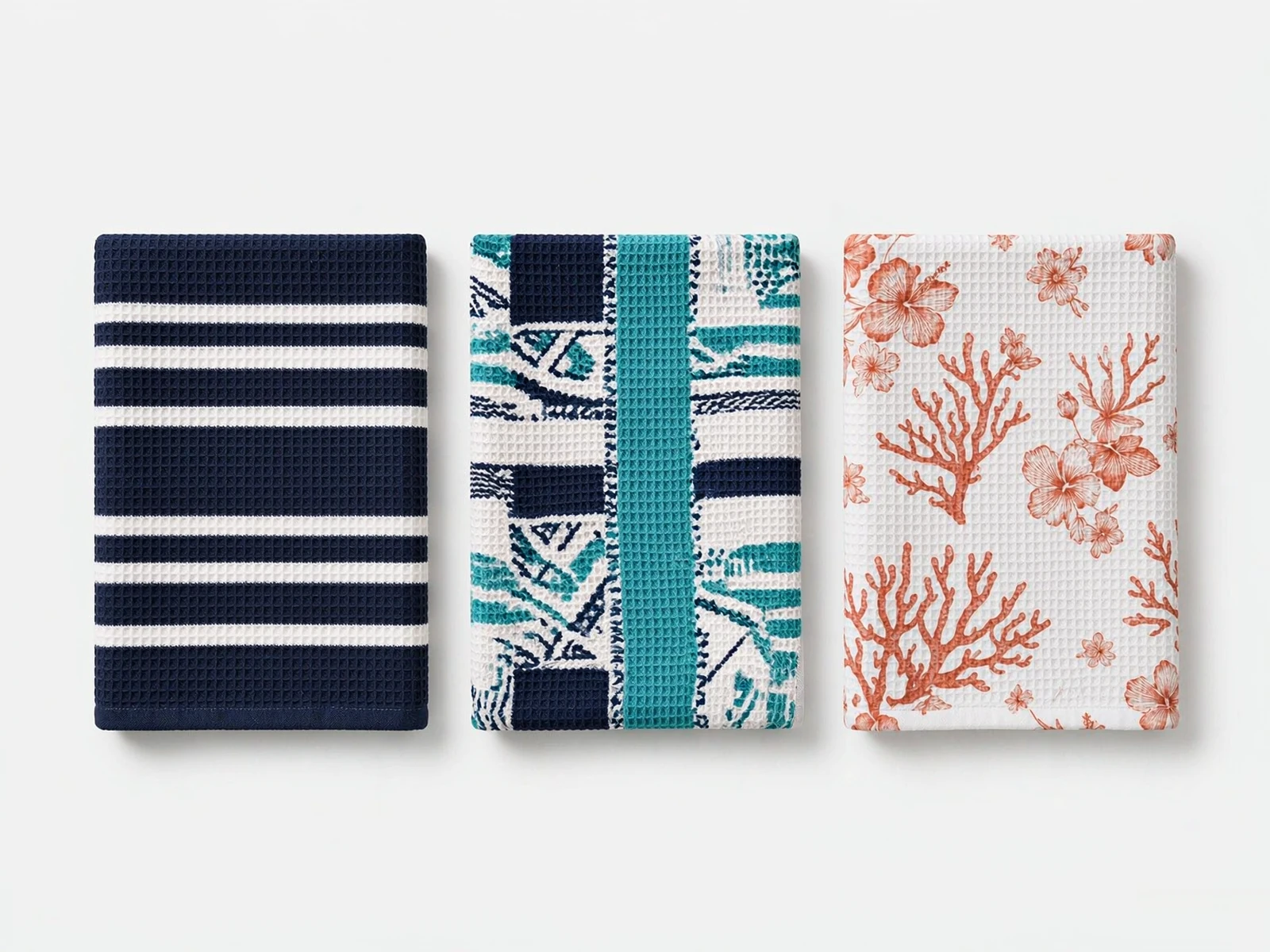 Microfiber Waffle Print Quick-Dry Beach Towel - color swatches