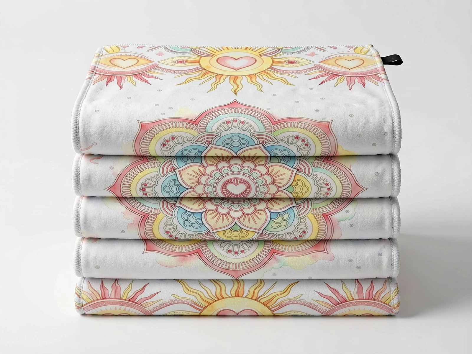 Double-sided Mandala Print Beach Towel - main view