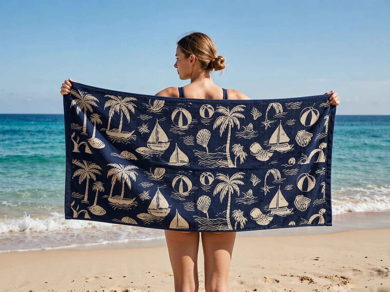 Double-Sided Jacquard Beach Towel