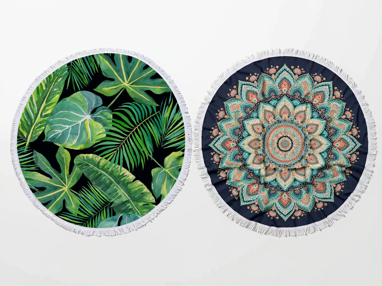 Round Mandala Print Pool Towel (60 in) - color swatches