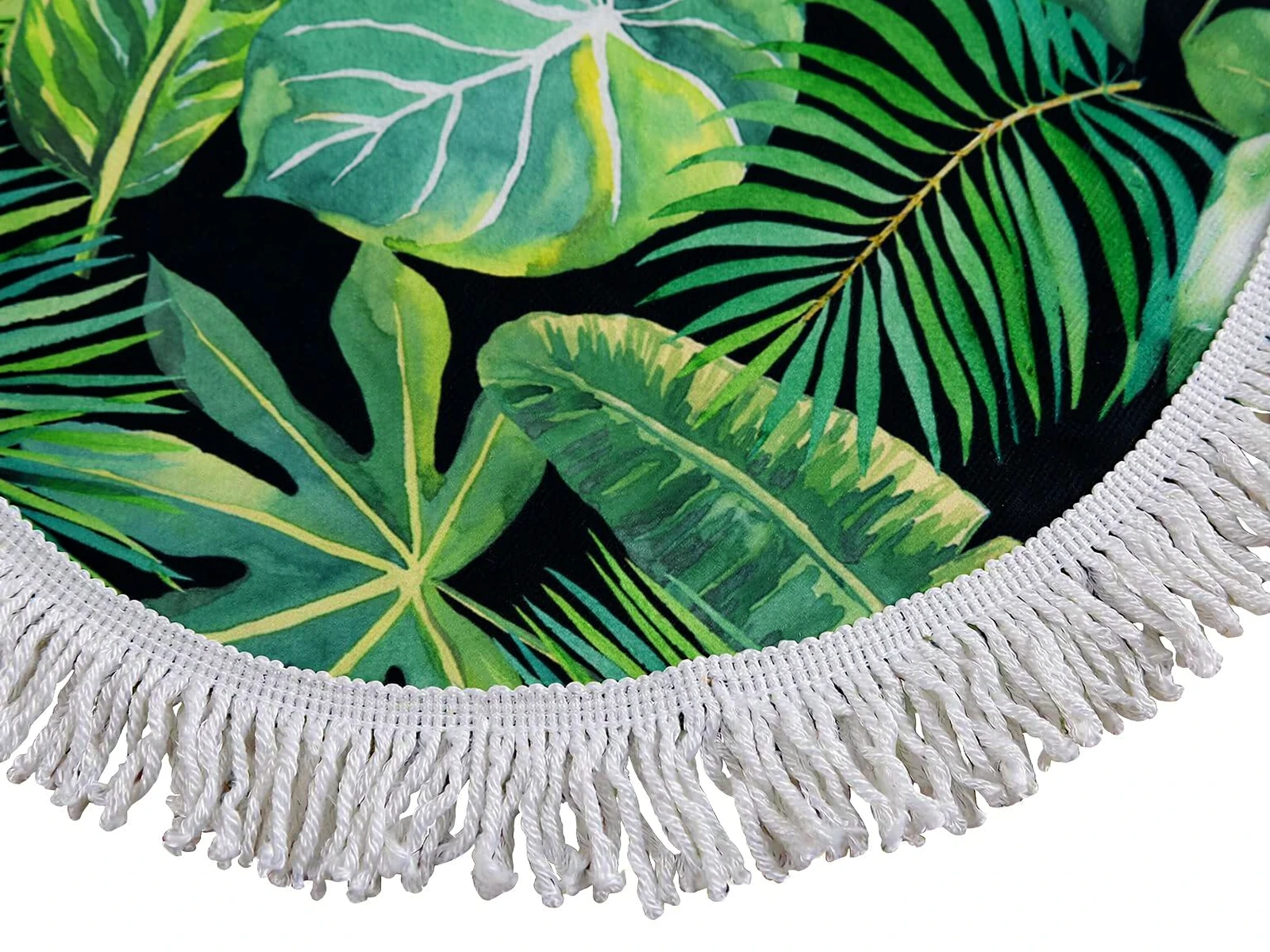 Round Mandala Print Pool Towel (60 in) - detail view