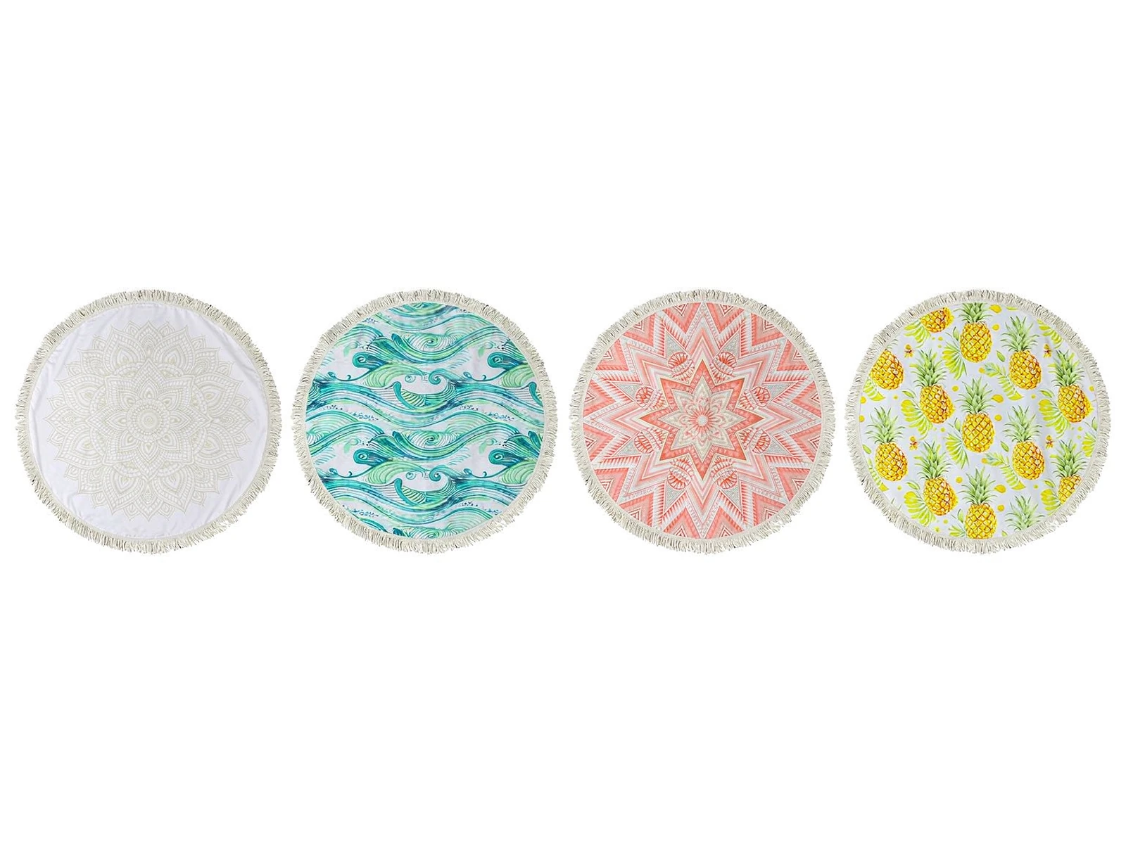 Round Fringe Pool Towel - color swatches