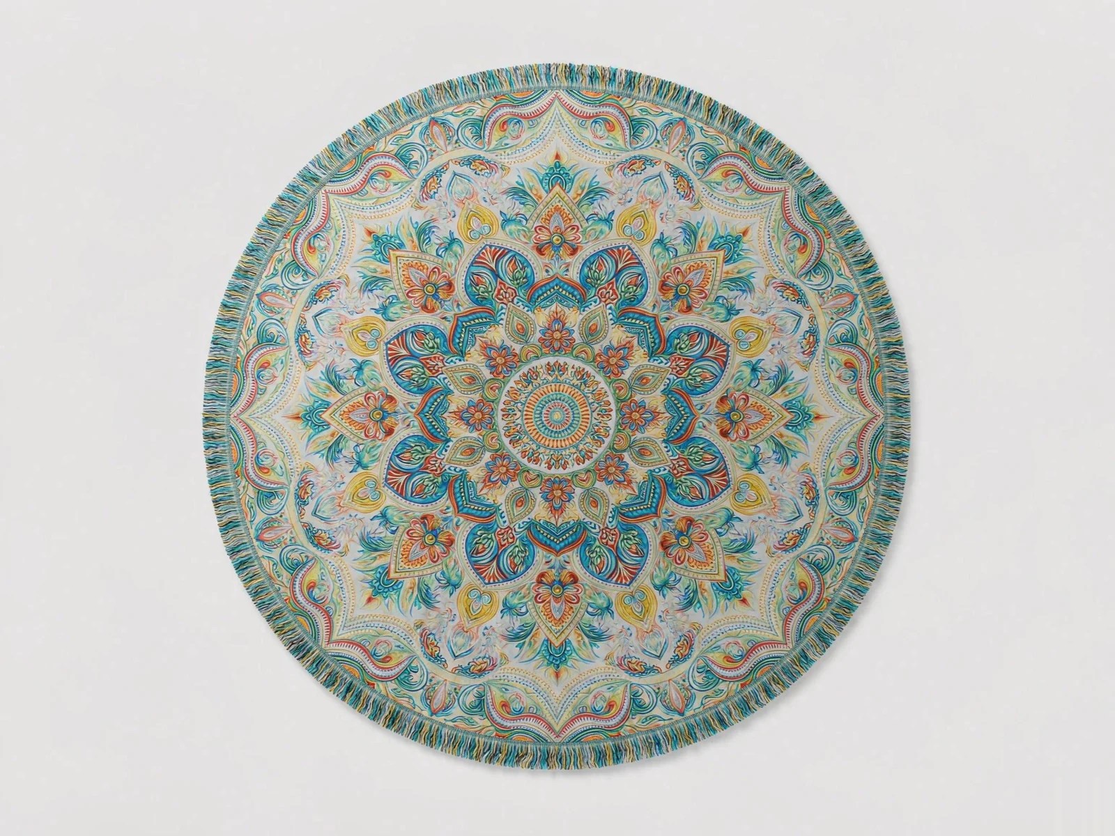 Round Fringe Pool Towel - main view