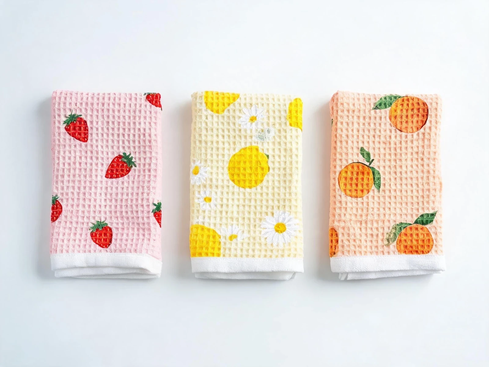 Microfiber Waffle Material Absorbent Kitchen Dish Cleaning Towel - color swatches