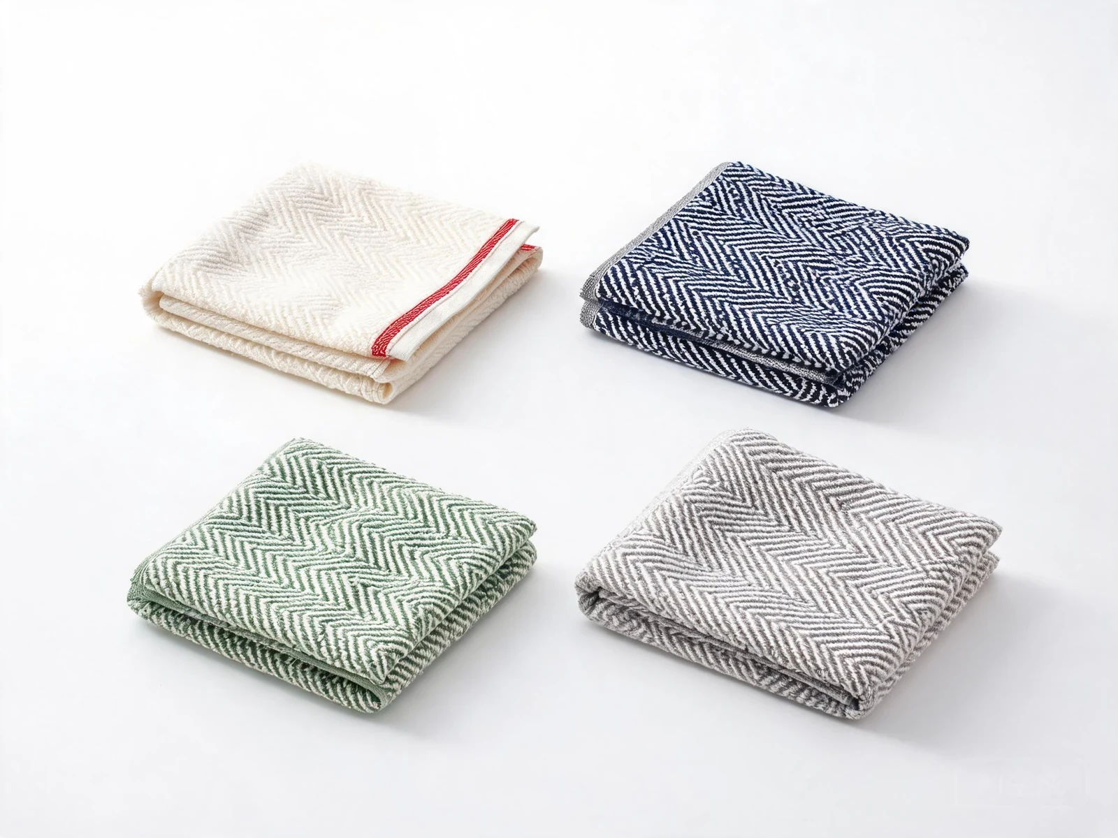 Cotton Herringbone Weave Tea Towel - color swatches