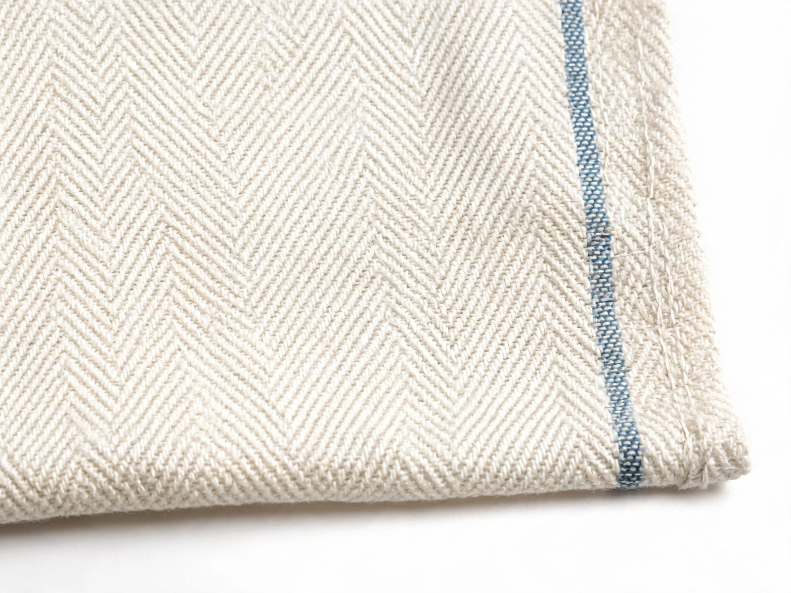 Cotton Herringbone Weave Tea Towel - detail view