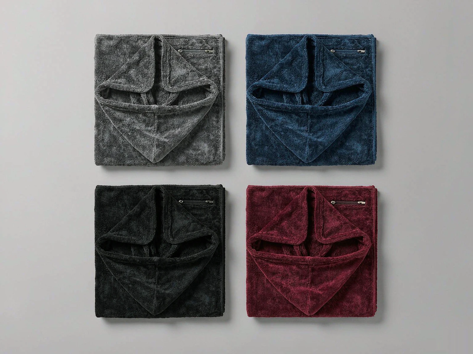 Hooded Gym Bench Towel with Zipper Pocket - color swatches