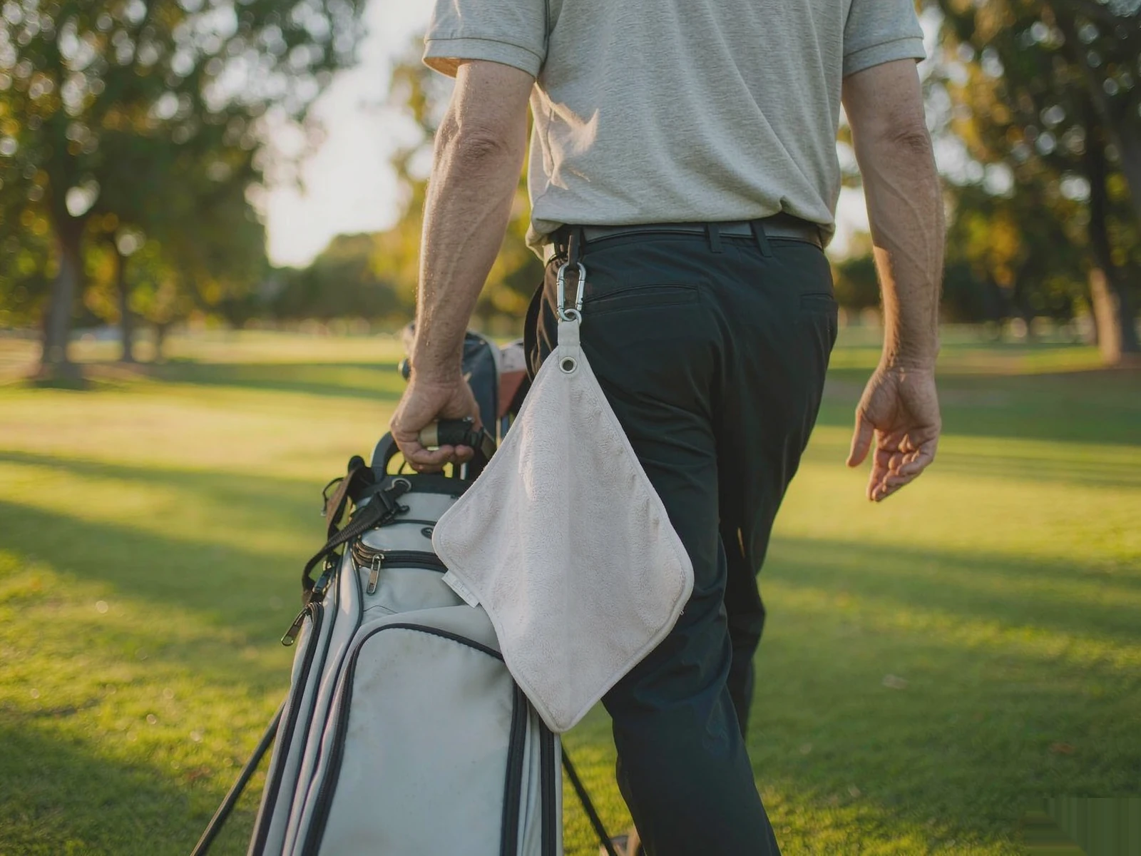 Double-Sided Velvet Golf Towel with Carabiner