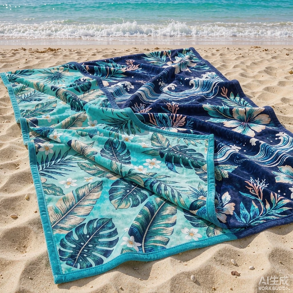 Double-sided Velvet Microfiber Beach Towel