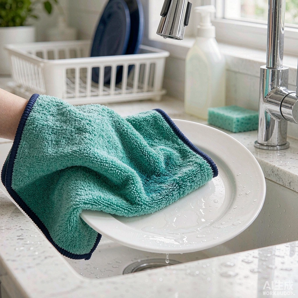 High Cleaning Capacity Cotton Kitchen Dish Cloth
